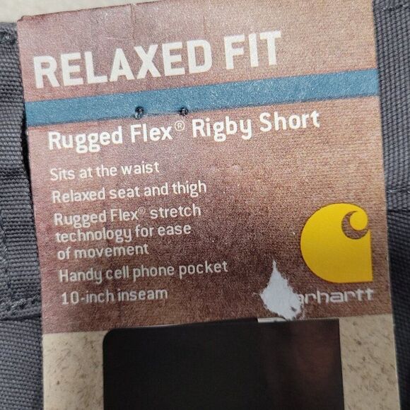 Carhartt Rigby Canvas Work Shorts Mens Size 42 Rugged Flex Relaxed Fit Gray NEW - Picture 13 of 13